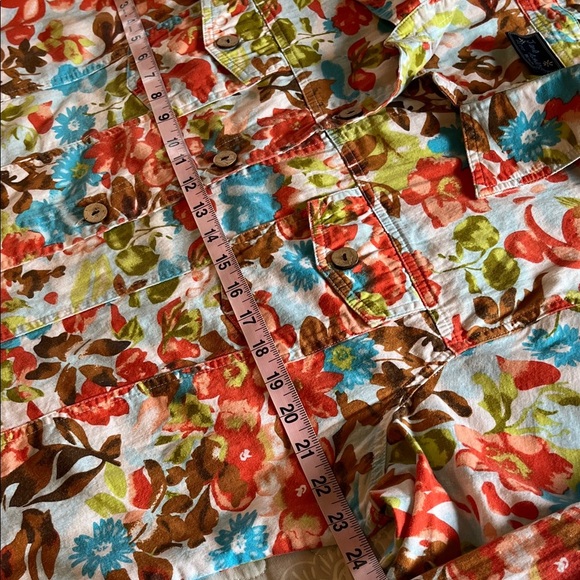Jane Ashley Women's Floral button-up Shacket/Jacket Lightweight Size 1X - Picture 7 of 14
